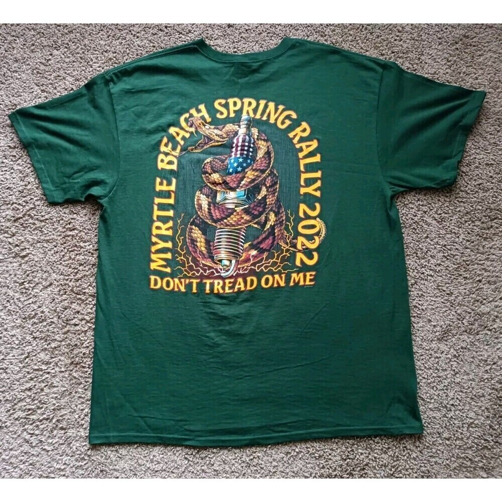 Myrtle Beach Biker Rally T-Shirt Men's XL Green Short Sleeve